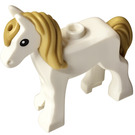 LEGO White Foal with Pearl Gold Long Hair