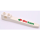 LEGO White Forklift Fork with Octan (right) Sticker (2823)