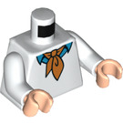 LEGO White Fred Jones Minifig Torso (973 / 76382)