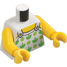 LEGO White Fun at the Beach Girl Minifig Torso (973 / 76382)