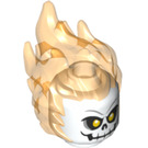 LEGO White Ghost Rider Head with Yellow Eyes (26685 / 33996)