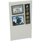 LEGO blanc Verre for Fenêtre 1 x 4 x 6 avec Certificate et Police Badges Autocollant (6202)
