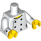 LEGO blanc Gourmet Chef Minifig Torse (973 / 88585)