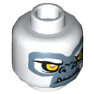 LEGO White Grizzam Head (Recessed Solid Stud) (3626 / 14055)