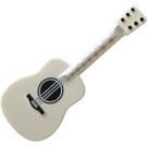 LEGO White Guitar with Silver Strings and Black Tuning Knobs (25975 / 60411)