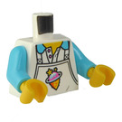 LEGO blanc Hai Minifig Torse (973 / 76382)