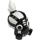 LEGO White Hair in Topknot with Black Gas Mask (64639)