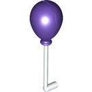 LEGO Wit Handvat met Dark Purple Ballon (35763)