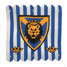 LEGO White Hanging Cloth 16 x 16 with Blue Stripes and Crowns and Lion Head Shield