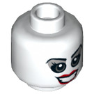 LEGO Weiß Harley Quinn - Weiß Arme Minifigure Kopf (Einbau-Vollbolzen) (3626 / 21955)