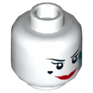 LEGO White Harley Quinn with White Hair Minifigure Head (Recessed Solid Stud) (3626 / 47627)