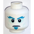 LEGO White Head with Dark Azure eyebrows (Recessed Solid Stud) (3626)