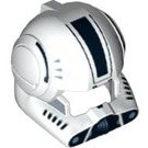 LEGO Wit Helm met Rond Ear Pads met Zwart Markeringen (88497)