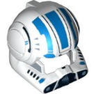 LEGO Weiß Helm mit Runden Ear Pads mit Blau Markings (88105)