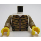 LEGO White Hero Wu Torso with Dark Tan Vest (973)