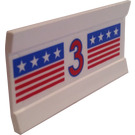 LEGO White Hinge 6 x 3 with Stars, Stripes, and 3 Sticker (2440)