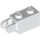 LEGO White Hinge Brick 1 x 2 Locking with 2 Fingers (Vertical End) (30365 / 54671)