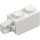 LEGO Hvit Hengsel Kloss 1 x 2 Låsende med Single Finger (Vertikal) på Ende (30364 / 51478)