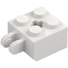 LEGO Biały Zawias Cegła 2 x 2 Zamykający z Axlehole I Dual Finger (40902 / 53029)