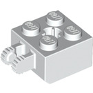 LEGO Weiß Scharnier Backstein 2 x 2 Verriegeln mit Axlehole und Dual Finger (40902 / 53029)