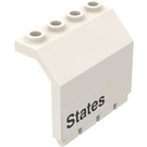 LEGO blanc Charnière Panneau 2 x 4 x 3.3 avec 'States' Autocollant (2582)