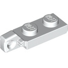 LEGO White Hinge Plate 1 x 2 Locking with Single Finger on End Vertical with Bottom Groove (44301)