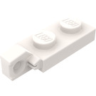LEGO White Hinge Plate 1 x 2 Locking with Single Finger on End Vertical without Bottom Groove (44301 / 49715)