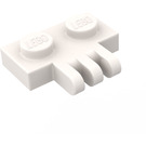 LEGO Wit Scharnier Plaat 1 x 2 met 3 Stubs (2452)