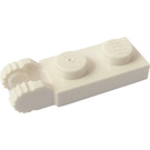 LEGO Wit Scharnier Plaat 1 x 2 met Vergrendelings Vingers zonder groef (44302 / 54657)