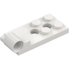 LEGO White Hinge Plate Bottom 2 x 4 with 4 Studs and 2 Pin Holes (43056)