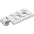 LEGO Wit Scharnier Plaat Top 2 x 4 met 6 Noppen en 2 pin gaten (43045)