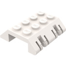 LEGO Blanco Bisagra Con pendiente 4 x 4 (45°) (44571)