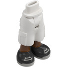 LEGO White Hip with Shorts with Cargo Pockets with Black shoes with Gray Laces (2268)