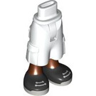 LEGO White Hip with Shorts with Cargo Pockets with Black shoes with Gray Laces (2268)