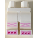 LEGO Wit Heupen en benen met Bright Roze Knee Wraps en Toes (3815)