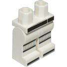 LEGO blanc Hanches et jambes avec Décoration Of Courroie, Knee Pads et Toes (3815 / 34054)
