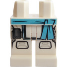 LEGO Bianco Fianchi e gambe con Azzurro medio Sash e Dark Stone Grey Pouch (3815)