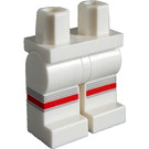 LEGO White Hips and White Legs with Red Stripe (73200)