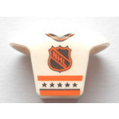 LEGO Weiß Hockey Player Jersey mit NHL Logo und 8 (47577)