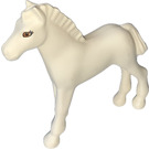 LEGO Blanc Cheval - Foal avec Marron Yeux et Eyelashes (6193)