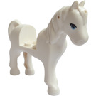 LEGO Weiß Pferd mit Blau Augen und Schwarz Eyelashes (45713)