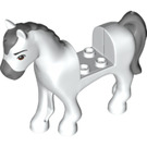 LEGO Weiß Pferd mit Dark Grau Mane (29730)