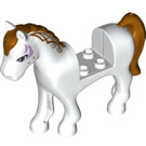 LEGO White Horse with Gold Mane (93085)