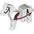 LEGO Weiß Pferd mit Harness und Tassles (75998)