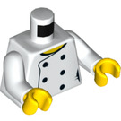 LEGO Weiß House Female Chef mit Schwarz Beine Minifig Torso (973 / 76382)
