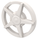 LEGO White Hub Cap with 5 Spokes an Large Hub (18978)