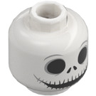 LEGO Blanc Jack Skellington Minifigurine Tête (Montant solide encastré) (3274)