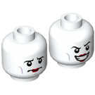 LEGO Bianco Jestro Minifigure Testa (Perno solido incassato) (3626 / 36361)