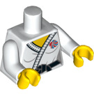 LEGO blanc Judo Fighter Torse (973 / 88585)