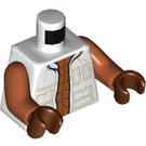 LEGO Blanco Kabe Torso con Naranja oscuro Brazos (973 / 76382)